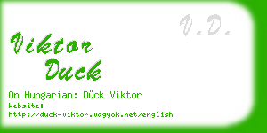viktor duck business card